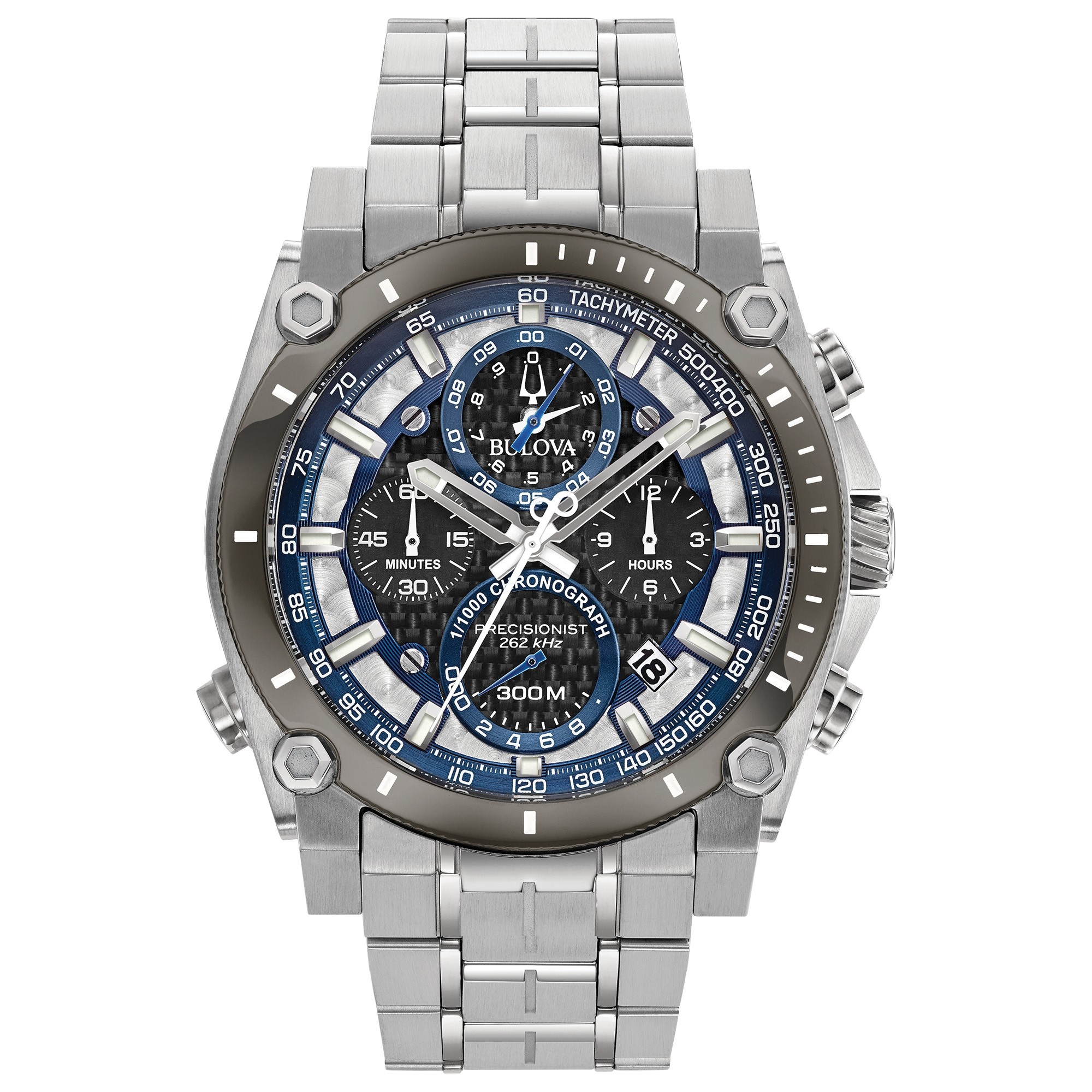 Bulova high frequency sport stainless steel men's watch hotsell